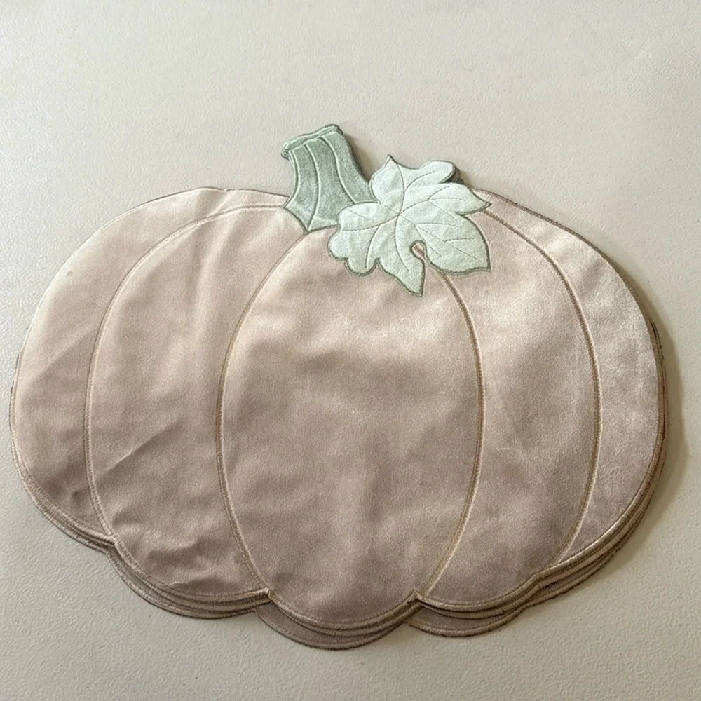 Harvest Cottage Pumpkin Felt Placemats Fall-Autumn .